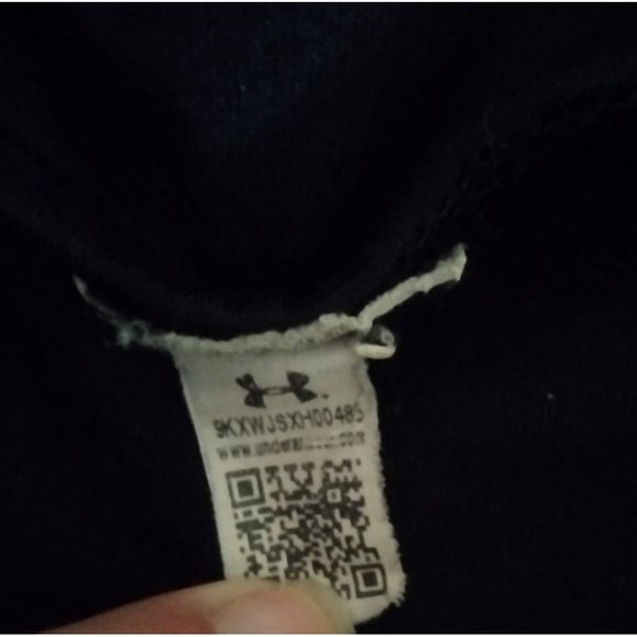 Women's Large Under Armour 1/2 Zip‎ Long Sleeve Storm Black & Grey Jacket - Picture 7 of 7